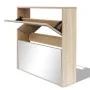 Mueble zapatero 2 compartimentos espejo color roble 63x17x67cm de vidaXL, Zapateros y organizadores de calzado - Ref: Foro24-...