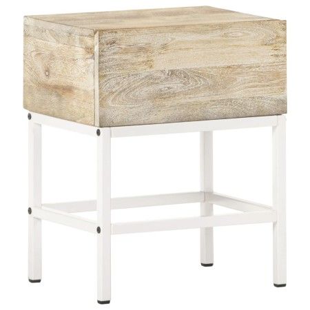 Mesita de noche de madera maciza de mango 40x30x50 cm de vidaXL, Mesitas de noche - Ref: Foro24-320920, Precio: 67,52 €, Desc...