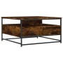 Mesa de centro madera de ingeniería roble ahumado 80x80x45 cm de , Mesas de centro - Ref: Foro24-835291, Precio: 84,13 €, Des...