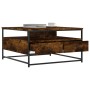 Mesa de centro madera de ingeniería roble ahumado 80x80x45 cm de , Mesas de centro - Ref: Foro24-835291, Precio: 84,13 €, Des...