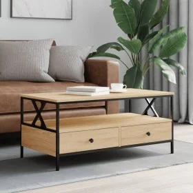 Mesa de centro madera de ingeniería roble Sonoma 100x51x45 cm de , Mesas de centro - Ref: Foro24-835300, Precio: 100,20 €, De...
