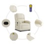 Sillón reclinable de masaje de pie cuero artificial color crema en Sillones | Comprar online en Foru.es