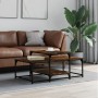 Mesa de centro madera de ingeniería roble ahumado 102x60x45 cm de , Mesas de centro - Ref: Foro24-835316, Precio: 45,65 €, De...