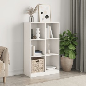 Estantería de madera maciza de pino blanco 70x33x110 cm de , Librerías y estanterías - Ref: Foro24-836142, Precio: 119,28 €, ...