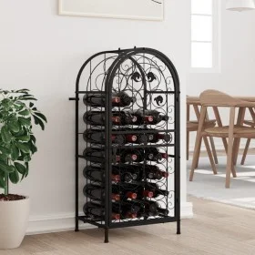 Botellero para 33 botellas hierro forjado negro 45x36x100 cm de , Botelleros - Ref: Foro24-358369, Precio: 94,89 €, Descuento: %