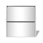 Mueble zapatero 2 niveles y espejo blanco 63x17x67 cm de vidaXL, Zapateros y organizadores de calzado - Ref: Foro24-243046, P...