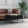 Black engineered wood coffee table 80x80x40 cm by , Coffee table - Ref: Foro24-835354, Price: 54,56 €, Discount: %