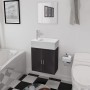 Conjunto de mueble y lavabo 3 piezas negro de vidaXL, Muebles de baño - Ref: Foro24-272227, Precio: 151,92 €, Descuento: %