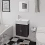 Conjunto de mueble y lavabo 3 piezas negro de vidaXL, Muebles de baño - Ref: Foro24-272227, Precio: 135,39 €, Descuento: %