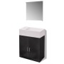 Conjunto de mueble y lavabo 3 piezas negro de vidaXL, Muebles de baño - Ref: Foro24-272227, Precio: 151,92 €, Descuento: %