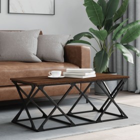Mesa de centro madera contrachapada roble marrón 100x49x40 cm de , Mesas de centro - Ref: Foro24-835363, Precio: 52,80 €, Des...