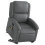 Sillón reclinable de masaje de pie cuero artificial gris en Sillones | Comprar online en Foru.es
