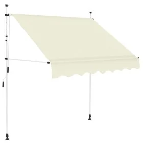 Toldo retráctil de operación manual 150 cm crema de , Toldos - Ref: Foro24-143693, Precio: 77,84 €, Descuento: %
