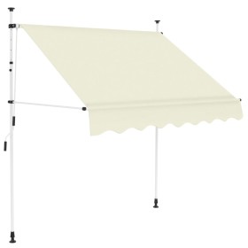 Toldo retráctil de operación manual 150 cm crema de , Toldos - Ref: Foro24-143693, Precio: 72,55 €, Descuento: %