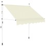 Toldo retráctil de operación manual 150 cm crema de , Toldos - Ref: Foro24-143693, Precio: 72,55 €, Descuento: %