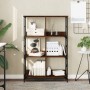 Estantería de madera ingeniería marrón roble 78,5x33x117,5 cm de , Librerías y estanterías - Ref: Foro24-835253, Precio: 66,5...