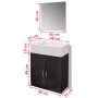 Conjunto de mueble y lavabo 3 piezas negro de vidaXL, Muebles de baño - Ref: Foro24-272227, Precio: 135,39 €, Descuento: %