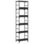 Estantería de madera de ingeniería negra 50x33x188,5 cm de , Librerías y estanterías - Ref: Foro24-835279, Precio: 66,02 €, D...