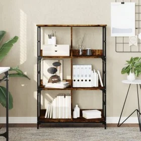 Smoked oak engineered wood shelf 78.5x33x117.5 cm by , Bookcases and shelves - Ref: Foro24-835251, Price: 64,07 €, Discount: %