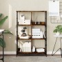 Estantería de madera ingeniería roble ahumado 78,5x33x117,5 cm de , Librerías y estanterías - Ref: Foro24-835251, Precio: 64,...