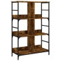 Estantería de madera ingeniería roble ahumado 78,5x33x117,5 cm de , Librerías y estanterías - Ref: Foro24-835251, Precio: 64,...