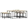 Stackable coffee tables 5 pieces engineered wood Sonoma oak by , Coffee table - Ref: Foro24-835335, Price: 77,50 €, Discount: %