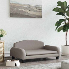 Cama para perros de tela gris taupé 70x45x30 cm en Camas para perros | Comprar online en Foru.es