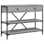Mesa consola con cajones estantes madera ingeniería Sonoma gris de , Mesas auxiliares - Ref: Foro24-833406, Precio: 104,16 €,...