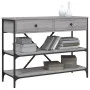 Mesa consola con cajones estantes madera ingeniería Sonoma gris de , Mesas auxiliares - Ref: Foro24-833406, Precio: 104,16 €,...