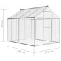 Pajarera exterior de aluminio 178x242x192 cm de vidaXL, Jaulas y habitáculos para animales pequeños - Ref: Foro24-170349, Pre...
