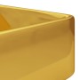 Lavabo con orificio para grifo 48x37x13,5 cm cerámica dorado de , Lavabos - Ref: Foro24-143486, Precio: 101,24 €, Descuento: %