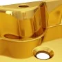 Lavabo con orificio para grifo 48x37x13,5 cm cerámica dorado de , Lavabos - Ref: Foro24-143486, Precio: 95,97 €, Descuento: %