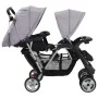 Carrito para 2 niños tandem de acero gris y negro de vidaXL, Cochecitos de bebé - Ref: Foro24-10113, Precio: 199,84 €, Descue...