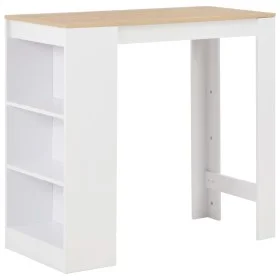 Mesa alta de cocina con estantería blanca 110x50x103 cm by , Kitchen and dining tables - Ref: Foro24-280215, Price: 123,65 €,...