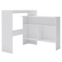 Mesa de bar con 2 tableros blanca 130x40x120 cm de , Mesas de cocina y de comedor - Ref: Foro24-280217, Precio: 189,38 €, Des...
