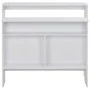 Mesa de bar con 2 tableros blanca 130x40x120 cm by , Kitchen and dining tables - Ref: Foro24-280217, Price: 199,34 €, Discoun...