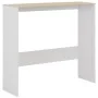 Hoher Bartisch mit 2 Tischplatten in Weiß und Eiche, 130x40x120 cm. von , Küchen- und Esstische - Ref: Foro24-280220, Preis: ...