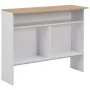Hoher Bartisch mit 2 Tischplatten in Weiß und Eiche, 130x40x120 cm. von , Küchen- und Esstische - Ref: Foro24-280220, Preis: ...