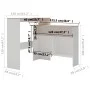 Hoher Bartisch mit 2 Tischplatten in Weiß und Eiche, 130x40x120 cm. von , Küchen- und Esstische - Ref: Foro24-280220, Preis: ...