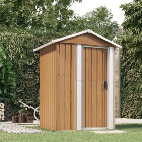 Cobertizo de jardín acero galvanizado marrón 126x97,5x177 cm de , Cobertizos - Ref: Foro24-316236, Precio: 163,20 €, Descuent...