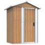Cobertizo de jardín acero galvanizado marrón 126x97,5x177 cm de , Cobertizos - Ref: Foro24-316236, Precio: 163,20 €, Descuent...
