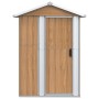 Cobertizo de jardín acero galvanizado marrón 126x97,5x177 cm de , Cobertizos - Ref: Foro24-316236, Precio: 163,20 €, Descuent...