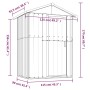 Cobertizo de jardín acero galvanizado marrón 126x97,5x177 cm de , Cobertizos - Ref: Foro24-316236, Precio: 163,20 €, Descuent...