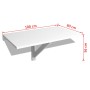 Mesa plegable de pared blanco 100x60 cm de vidaXL, Mesas plegables - Ref: Foro24-243054, Precio: 59,63 €, Descuento: %