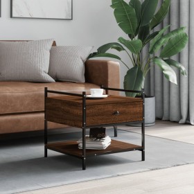 Mesa de centro madera de ingeniería marrón roble 50x50x50 cm de , Mesas de centro - Ref: Foro24-833969, Precio: 47,37 €, Desc...
