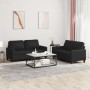 Juego de sofás con cojines 2 piezas cuero sintético negro de , Sofás - Ref: Foro24-3201408, Precio: 401,76 €, Descuento: %
