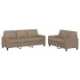 Zweiteiliges Sofaset mit Kissen aus synthetischem Capuccino-Leder. von , Sofas - Ref: Foro24-3201422, Preis: 430,24 €, Rabatt: %