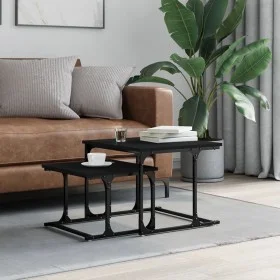 Mesa de centro apilable 2 piezas madera de ingeniería negro de , Mesas de centro - Ref: Foro24-833368, Precio: 31,96 €, Descu...