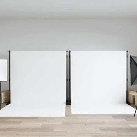 Soportes de telón de fondo 2 uds acero negro 305x243 cm de , Montajes de estudio - Ref: Foro24-3187467, Precio: 190,25 €, Des...