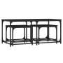 Mesas de centro apilables 3 piezas madera de ingeniería negro de , Mesas de centro - Ref: Foro24-835389, Precio: 55,83 €, Des...